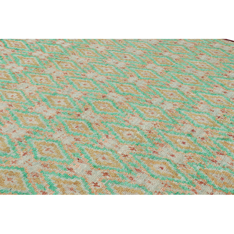 Hand Knotted Wool Geometric Area Rug