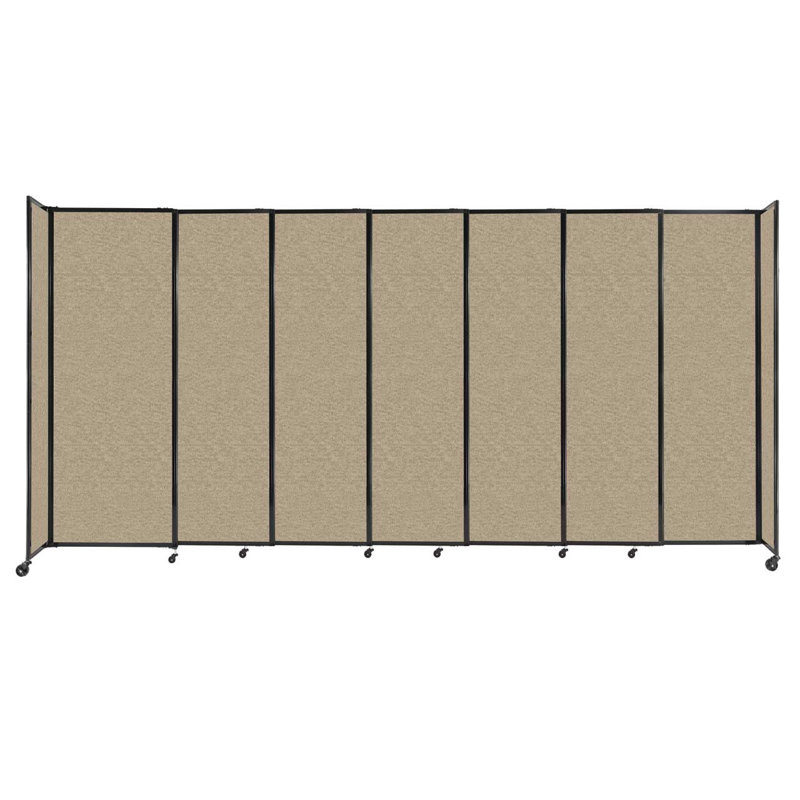 Cloison portative coulissante en tissu StraightWall, H 90 po x l 186 po x P 1 po, Noir, noir, noir, noir