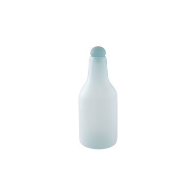 Frosted Turquoise Glass Table Vase