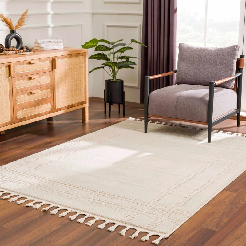 Tapis marocain en polypropylène tissé à la machine Roxbury, Rectangle 2 pi x 3 pi