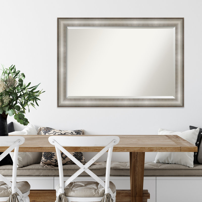 Dyana Flat Wall Mirror, 29" x 41", Silver