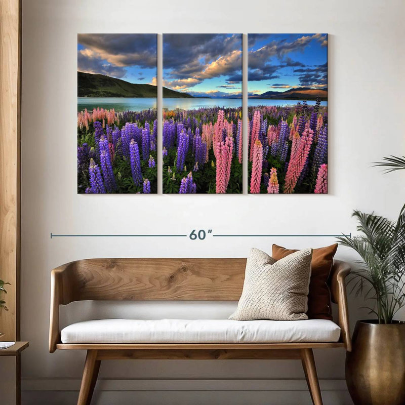 Lupins d'Alvord sur le lac Tekapo, H 32 po x l 50 po