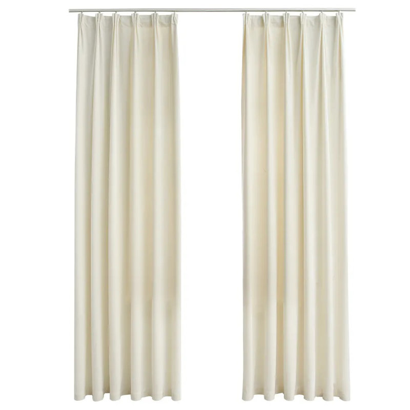 Hanney Blackout Curtain Pair, Cream, 140 W x 225 D cm
