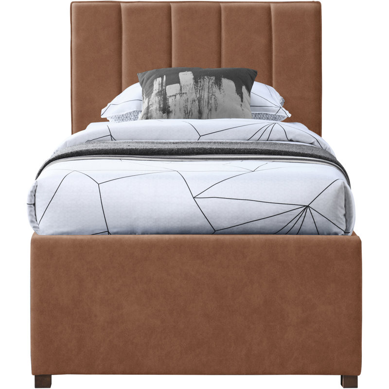 Hudson Kids Twin with Trundle, Cognac Vegan Leather