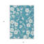 Tapis extérieur lavable floral turquoise et ivoire 5 pi x 8 pi