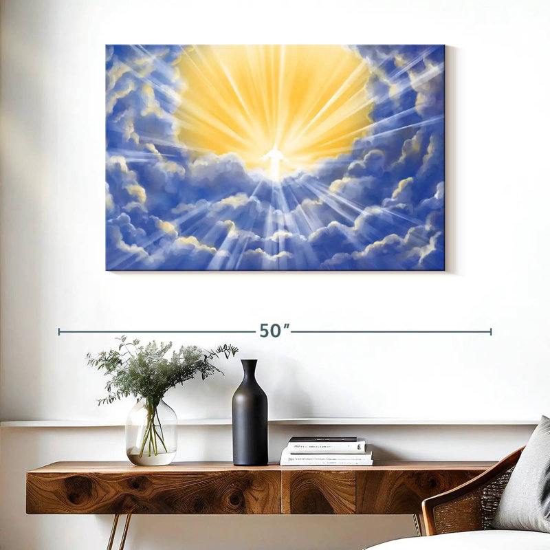 Adella Christ Above The Clouds, 26" H x 39" W