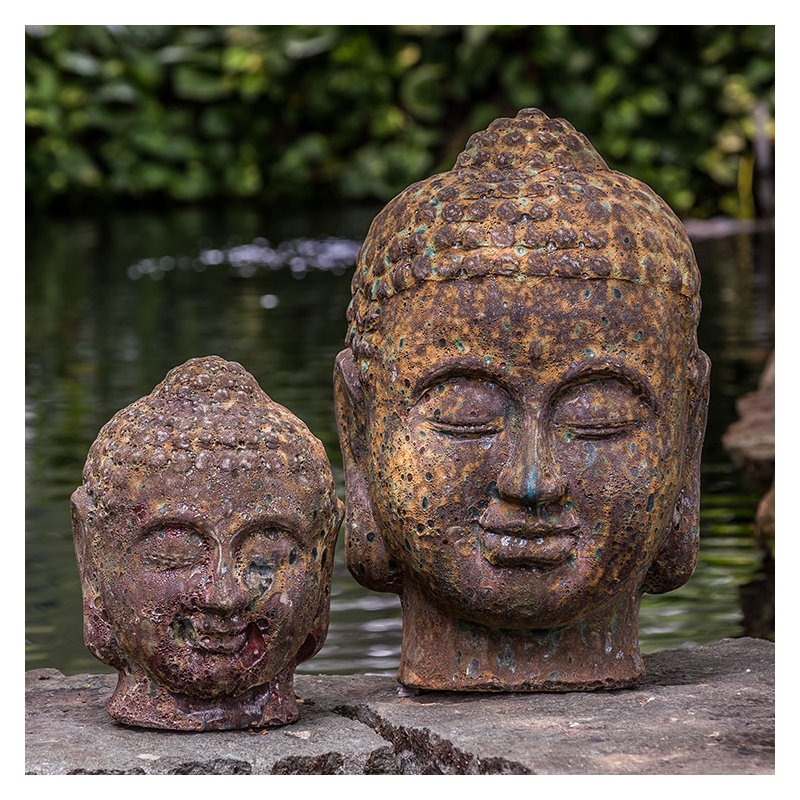 Statue Angkor Buddha, H 29 po x l 20 po x p 20 po, Brun
