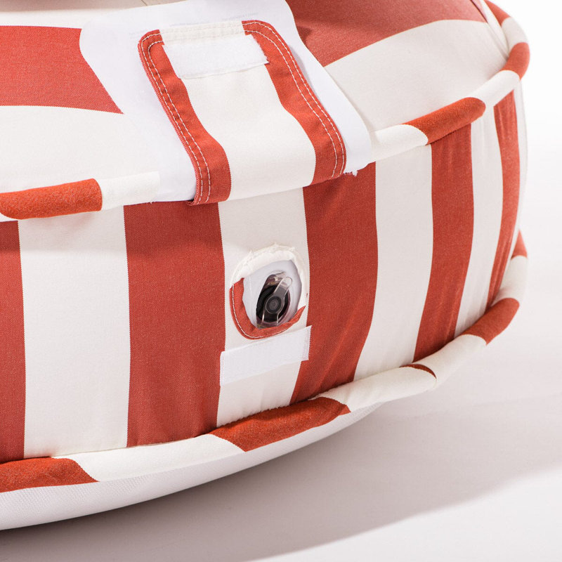 Anneau de piscine en toile, Rouge / Blanc