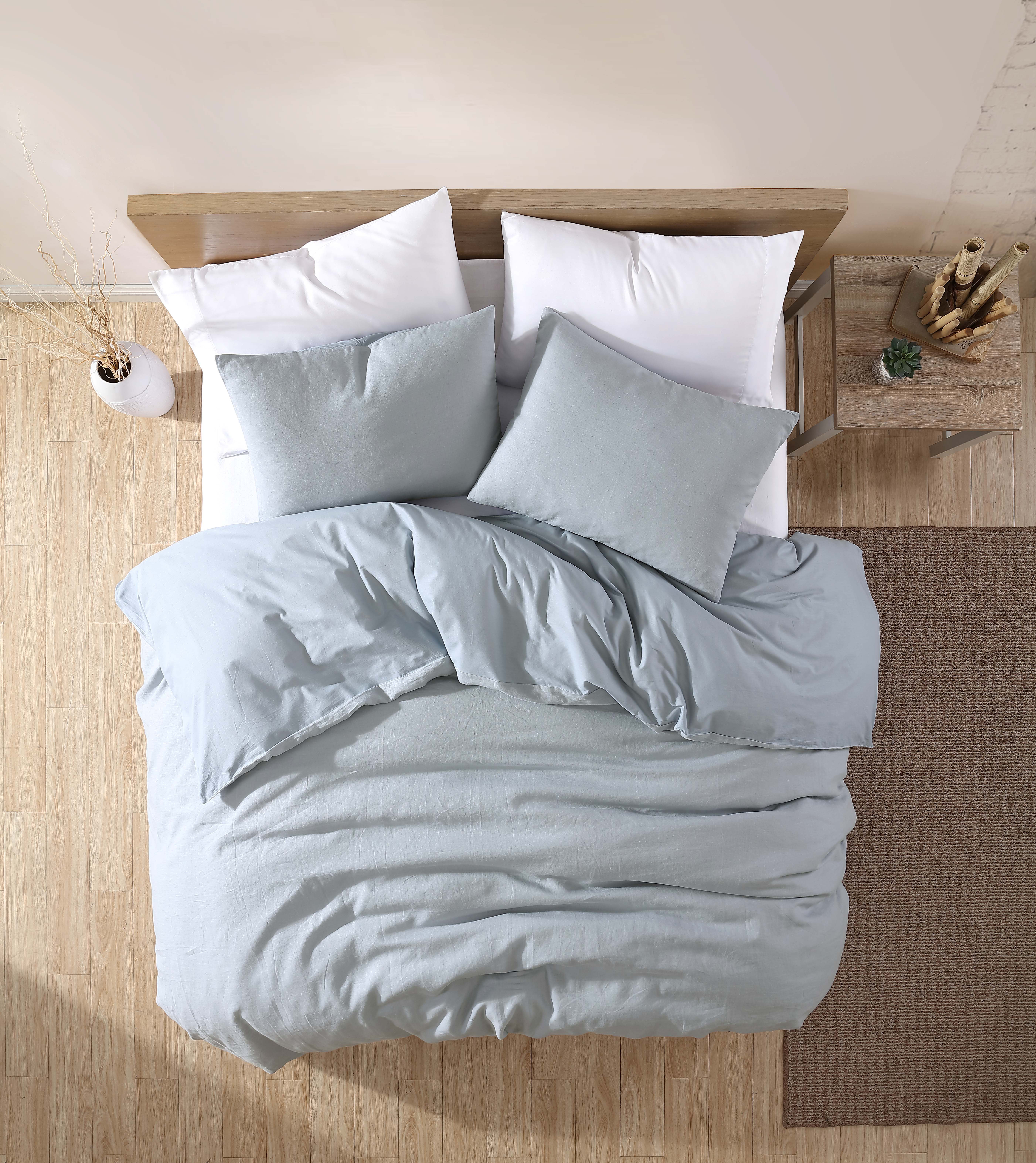 Birch Lane™ Hilma Linen 3 Piece Comforter Set | Light Blue