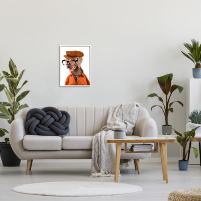 «Stupell Industries Schoundrel Dog in Glasses», art mural sur toile par Karen Smith