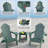 Folding HDPE Adirondack Chair with Dual Cup Holders – All-Weather Outdoor Patio Chair-548039023