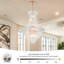 Lustre empire 12 lumières en cristal doré français avec cristal 