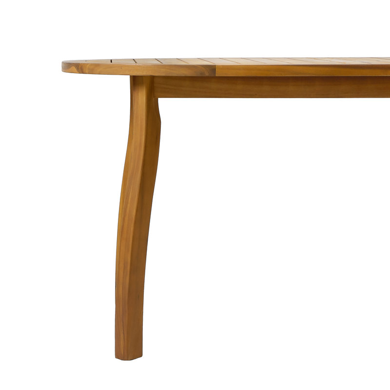 Ensemble de salle à manger 7 pièces en bois d'acacia avec corde tissée et coussins Brendalyn, Gris / teck