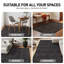 Tapis de sol à chevrons noirs et diamants, lavable à la machine, en polyester avec envers antidérapant-289589188