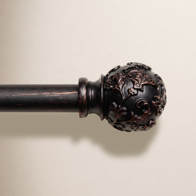Ensemble de tringle à rideaux et de faîteaux coordonnés 1 "Jewel Exclusive Home Vine, réglable