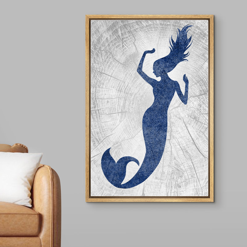 «Mermaid Twirling In The Sea», reproduction sur toile flottante, H 36 po x l 24 po x P 1,5 po, Encadrement brun