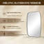 Miroir de salle de bain ovale moderne | Cadre en acier inoxydable-424648691-408974625