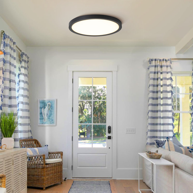 Atlas 15" LED Flush Mount Ceiling Light, 1" H x 18" W x 18" D