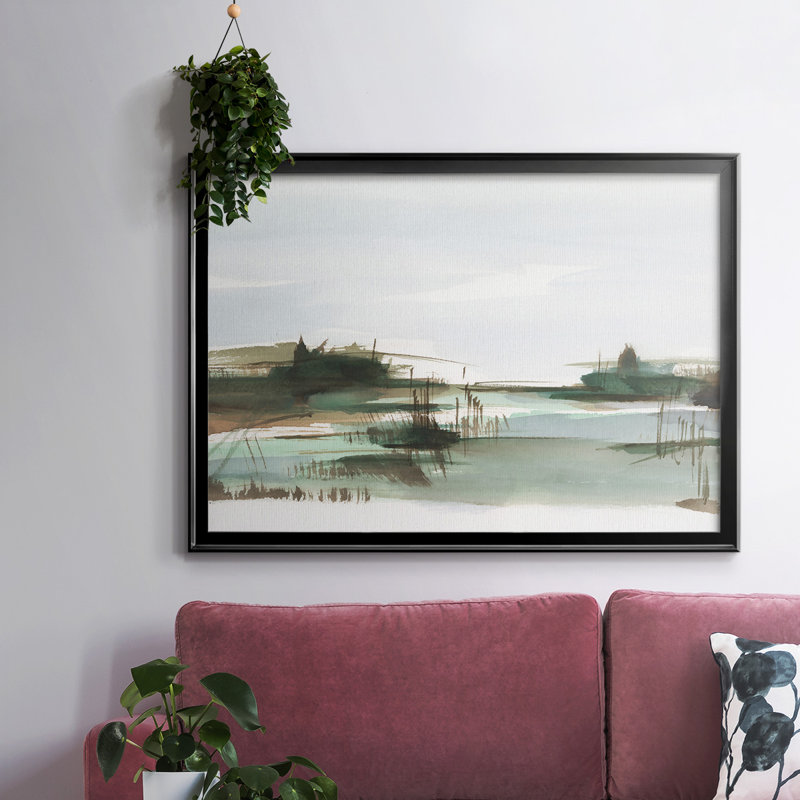 Marsh Reeds III, reproduction d'art sur toile, Noir, H 30 po x l 44 po x P 1,5 po