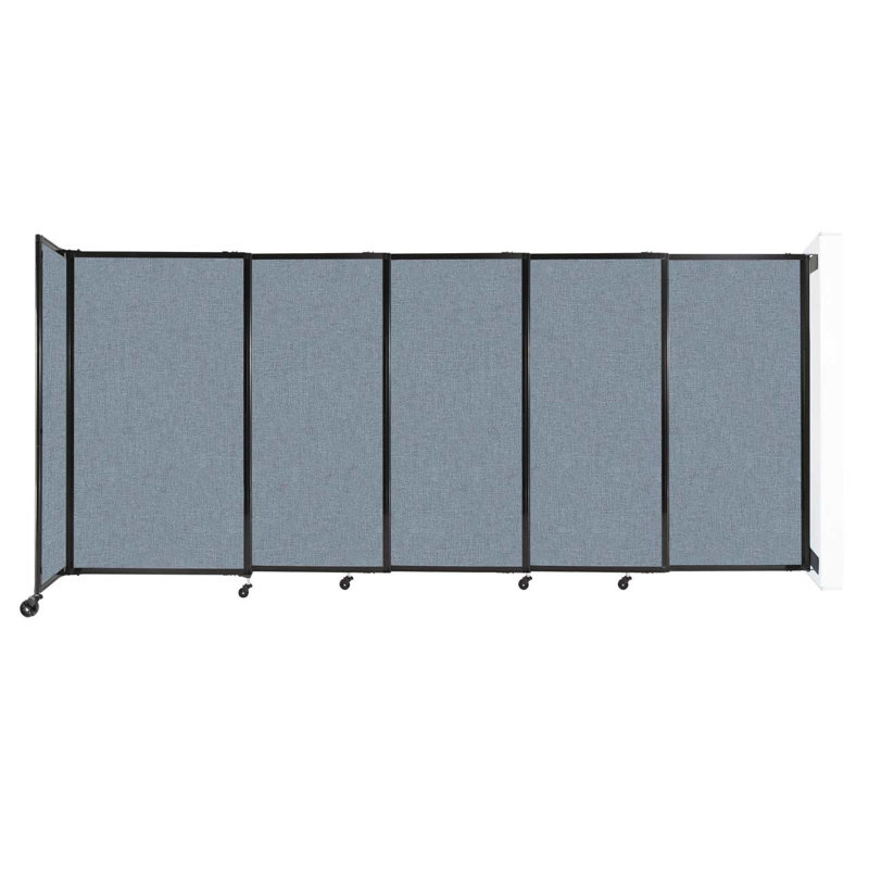 Cloison coulissante 5 pi, H 60 po x l 135 po x P 33 po, Bleu poudre