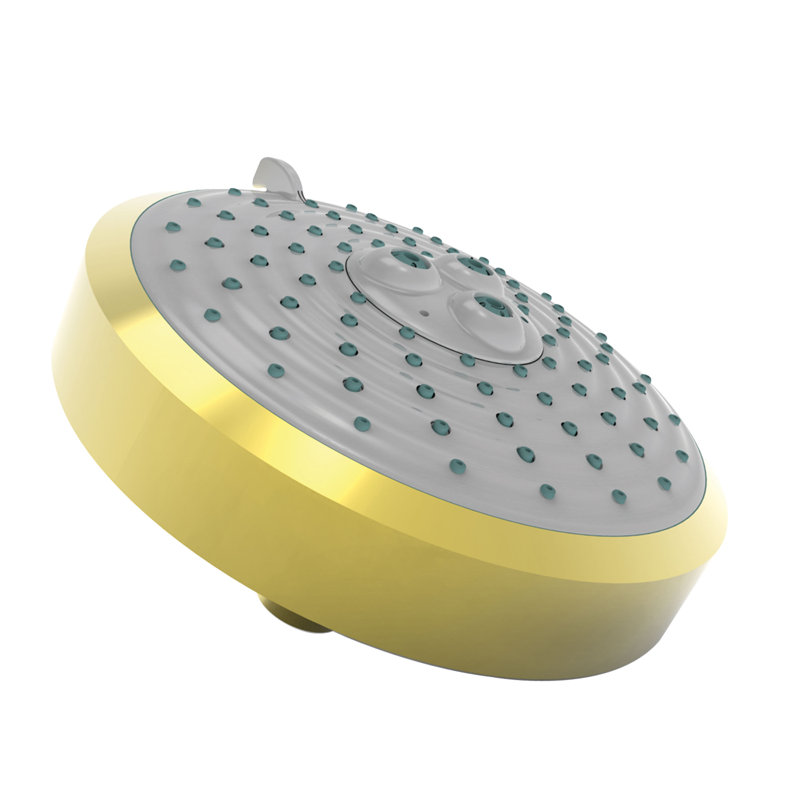Multi Function Fixed Shower Head, Polished Gold