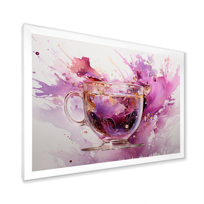 Vibrant mauve éclaboussures de vin - art mural vin