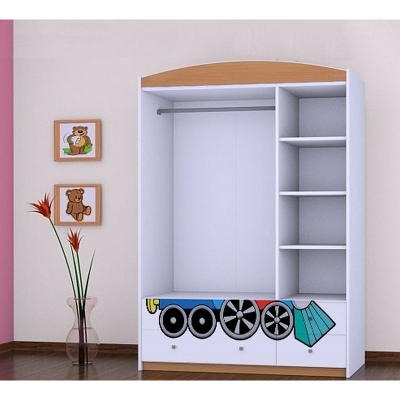 Buster 3 Door Wardrobe, Brown