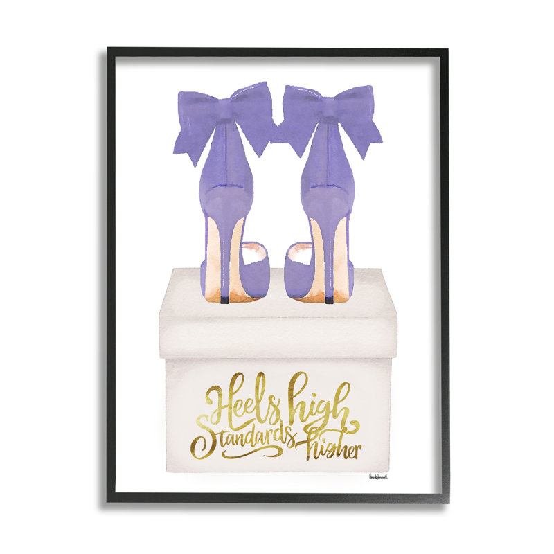 Talons hauts mauves par Amanda Greenwood, Giclée encadrée noir minuit, H 20 po x l 16 po x P 1,5 po