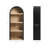 Caleb 4 Arched Display Shelf Bookcase In Black-2020106179