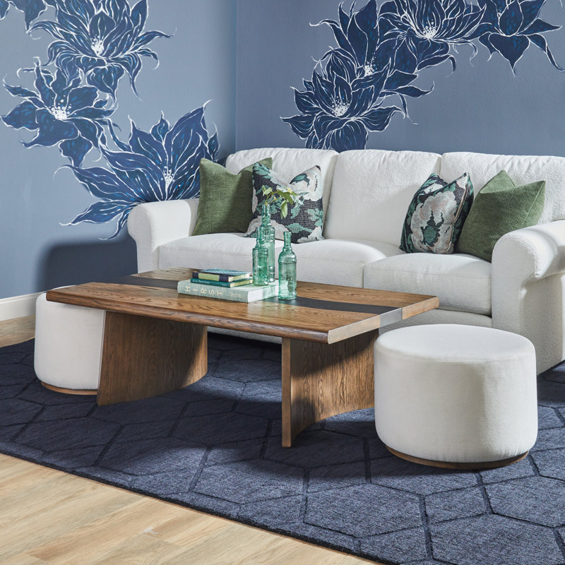 Table basse Lyra avec deux repose-pieds Lyra