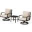 Ensemble canapé 5804 - 2 fauteuils pivotants + 1 table d'appoint