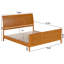 Lit plateforme en bois massif Valencia avec pied de lit assorti Valencia-1230722590-1230722589