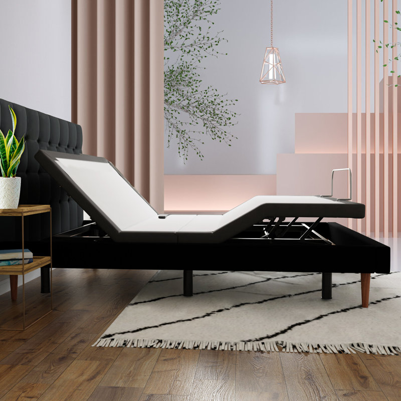 15-inch Adjustable Bed Base With Head and Foot Incline, Remote, Easy Assembly, Full