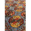 Tapis unique bleu / rouille / jaune nouvel âge 8 pi 3 po x 9 pi 9 po Ersari