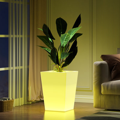 Pot de fleurs carré à lumière RVB RVB