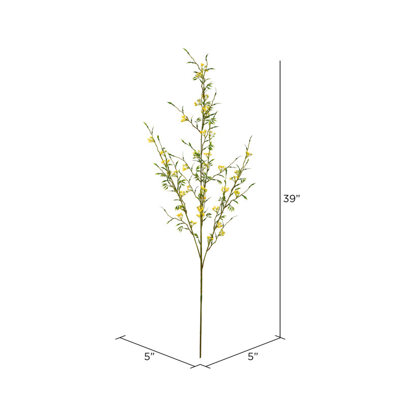 Artificial Mini Wild Flower Spray, Yellow