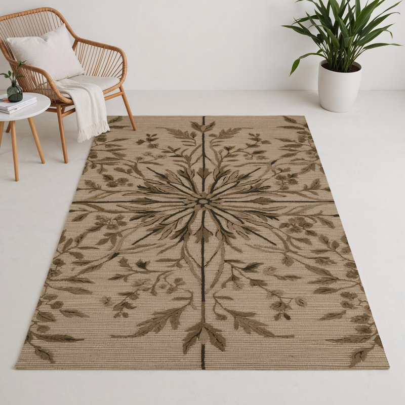 Tapis d'intérieur et d'extérieur brun Nature, Rectangle 9 pi x 12 pi