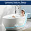 Baignoire de trempage autoportante en résine de 55 po x 29 po avec trop-plein et drain escamotable blanc mat 8845-1400