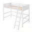 Lit mezzanine simple en bois avec échelle-1998462796