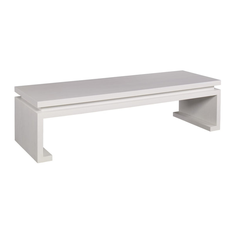 John Solid Wood Cocktail Table, Snow
