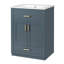 Meuble-lavabo de 24 po avec lavabo en céramique intégré et armoire de salle de bain avec tiroirs inclinés-1258502834