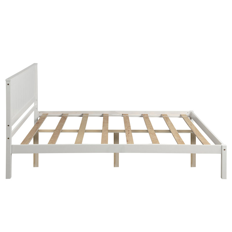 Julianne Solid Wood Bed, Full / Double, White