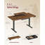Adjustable Metal Base Computer Desk with Power Outlet