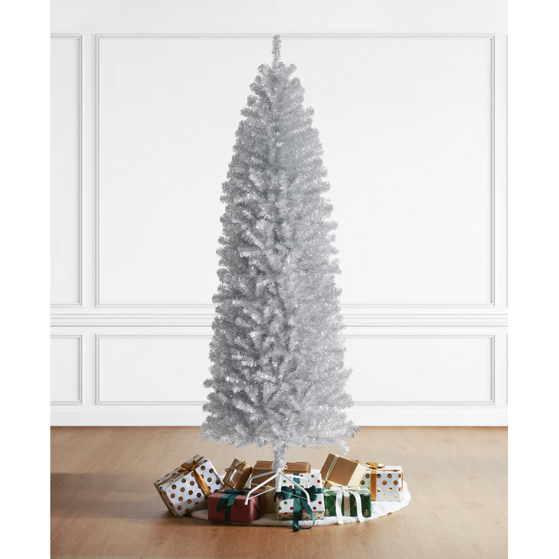Silver 7.5' Pine Christmas Tree
