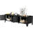 Metal Cat Litter Box Enclosure with 4 doors and 2 Compartments