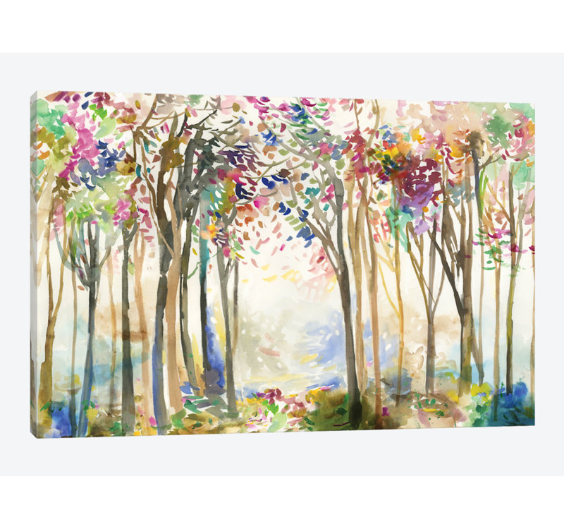 «Sunny Path II», reproduction sur toile, H 12 po x l 18 po x P 1,5 po, Toile tendue, Pas de tapis