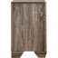 Table de chevet à 2 tiroirs au fini taupe délavé, structure rectangulaire, structure, tiroirs doubles pour le rangement dans la chambre à coucher, 27 pouces de hauteur et 23,5 de largeur avec couleur, fabrication, chambre spacieuse, profondeur de 16,5 po