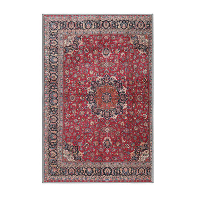 Tapis traditionnel rose / noir