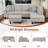 3-Piece Flannel Sectional Sofa-1288810899-1288810896