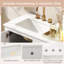 Meuble-lavabo de salle de bain Gymax avec lavabo et évier de comptoir en granite extra large